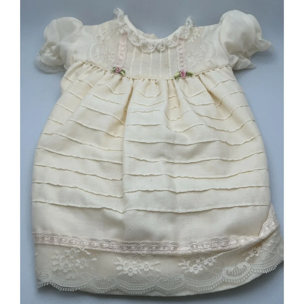 Vintage‎ Christian Dior Enfante Newborn Dress Cream Lace Heirloom Quality